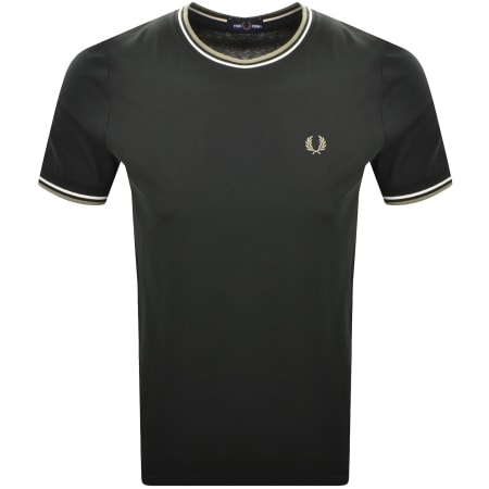 Fred Perry Twin Tipped T Shirt Sport Green | Mainline Menswear